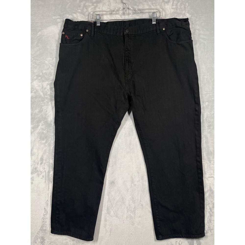 Polo Ralph Lauren Authentic Dungarees Mens 48x30 Black Cotton Straight Leg Pants